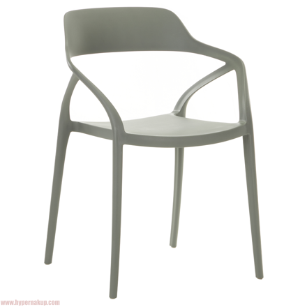 Stohovateľná stolička, sivá, ALFIO