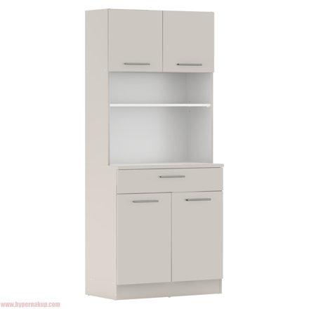 Štvordverový kredenc, kašmír, DOMIS NEW Štvordverový kredenc, kašmír, DOMIS NEW