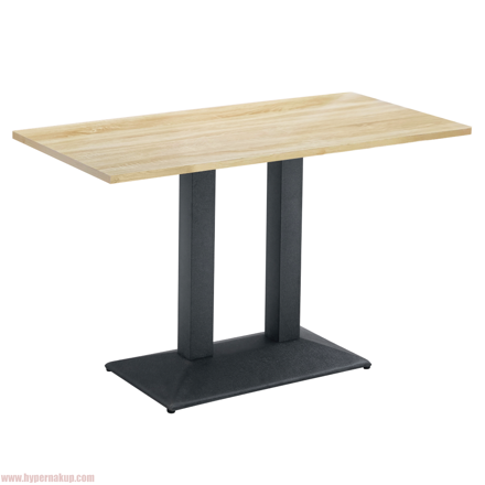 Jedálenský bistro stôl, dub sonoma/čierna, 120x60 cm, RINALDO TYP 2