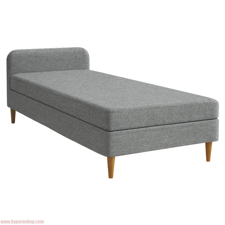 Posteľ, 110x200, molitanová, sivá, BRUNY