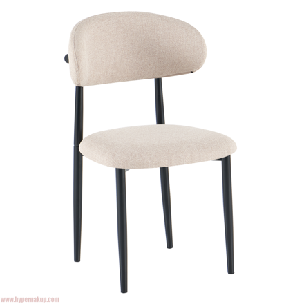 Jedálenská stolička, béžová látka/čierna, ZAJDA TYP 1