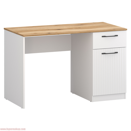 PC stôl, biela/dub evoke, VELIS 1D1S/120