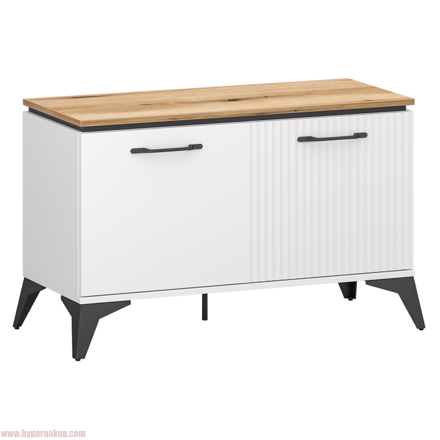 Botník, biela/dub evoke, VELIS 2D