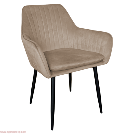 Dizajnové kreslo, sivohnedá Taupe Velvet látka, ZIRKON NEW