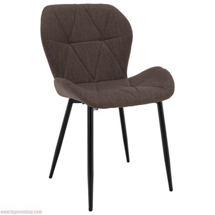 Jedálenská stolička, hnedá/čierna, MAKENA TYP 2