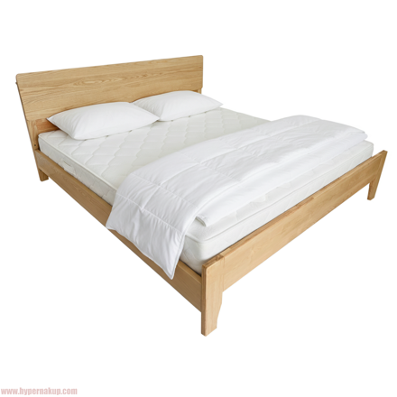 Manželská posteľ, 180x200, masívne drevo, prírodná, BEDIA