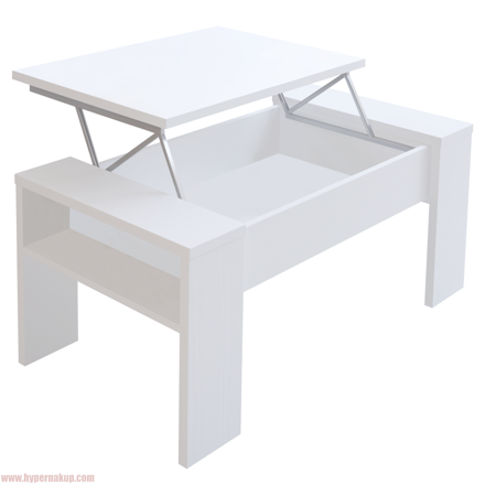 Konferenčný stolík, biela, PULA