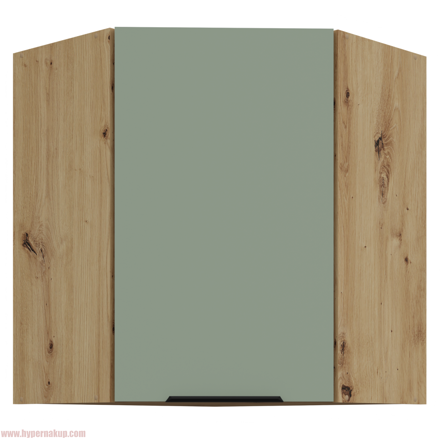 Horná rohová skrinka, aquamarine/dub artisan, ARSANY 60x60 GN-72 1F