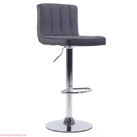 Barová stolička, sivá/čierna, HILDA