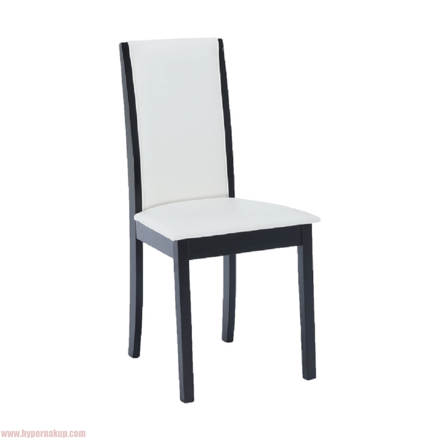 Stolička, wenge/ekokoža biela, VENIS NEW