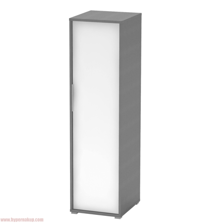 Vešiaková skriňa, grafit/biela, RIOMA NEW TYP 20