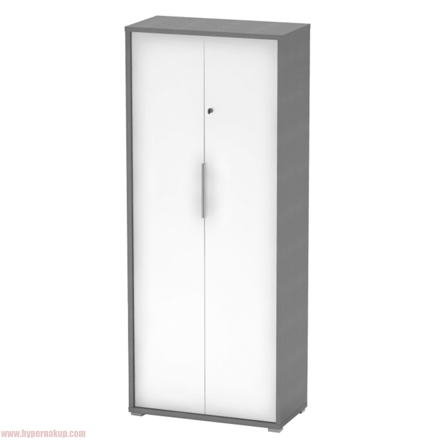 Skriňa so zámkom, grafit/biela, RIOMA NEW  TYP 31