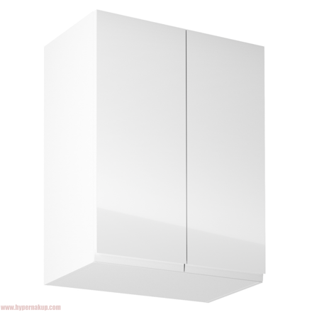 Horná skrinka, biela/biely extra vysoký lesk, AURORA G602F