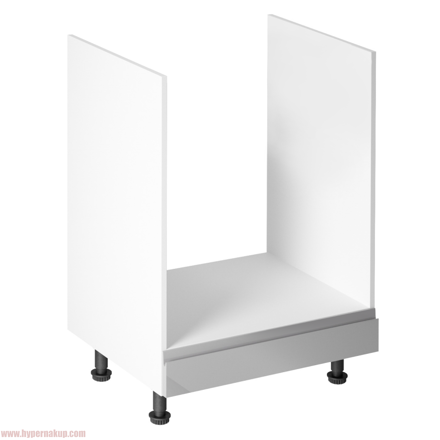 Skrinka na spotrebiče, biela/sivá extra vysoký lesk, AURORA D60ZK