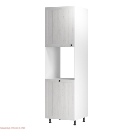 Potravinová skrinka D60P, biela/sosna andersen, ľavá, PROVANCE