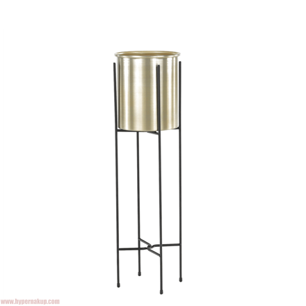 Kvetináč, čierna/zlatá, JUDE TYP 2