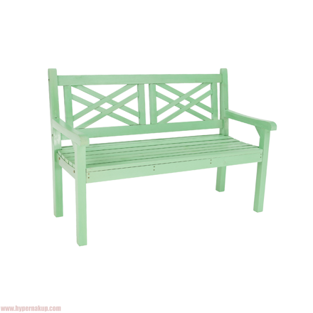 Drevená záhradná lavička, neo mint, 124 cm, FABLA