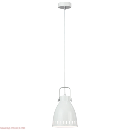 Visiaca lampa, biela/kov, AIDEN TYP3
