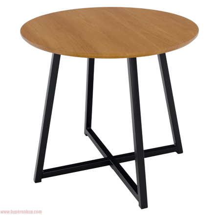 Príručný stolík, dub/čierna, DELIK