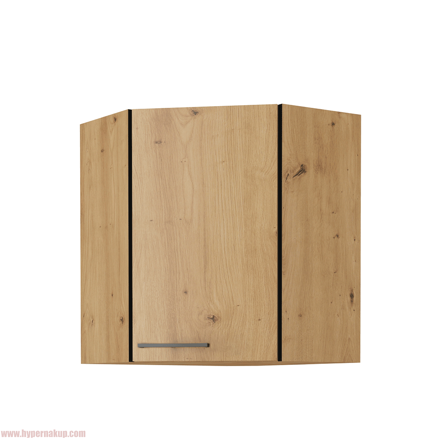 Horná skrinka, čierny mat/dub artisan, MONRO 60/60 GN-72 1F