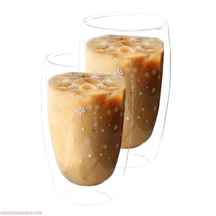 HOTCOLD TYP 33, termo poháre, set 2 ks, s vločkami, 450 ml