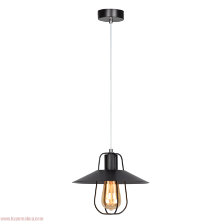 Visiaca lampa, čierna/kov, TINAN
