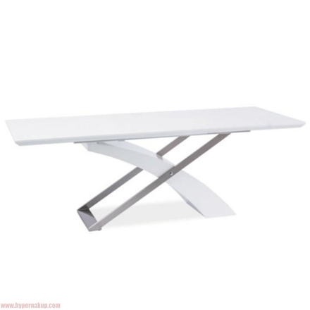 Jedálenský stôl, rozkladací 160/220, MDF + kov, KROS