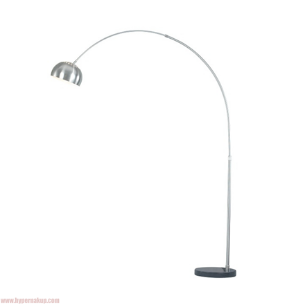 Stojacia lampa, oceľ/čierny mramor, CINDA Typ 16