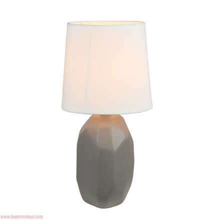 Keramická stolná lampa, hnedá taupe, QENNY TYP 3