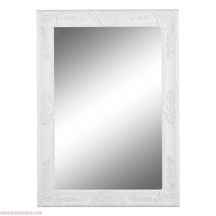 Zrkadlo, drevený rám bielej farby, MALKIA TYP 9