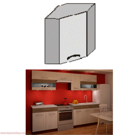 Kuchynská skrinka, rigoleto light/dark, JURA NEW IA GN-58*58