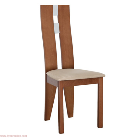 Drevená stolička, čerešňa/látka béžová, BONA NEW