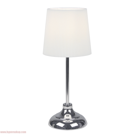 Stolná lampa, kov/biele textilné tienidlo, GAIDEN