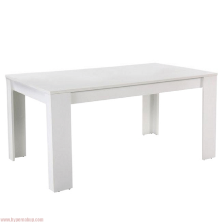 Jedálenský stôl, biely, 160x90 cm, TOMY