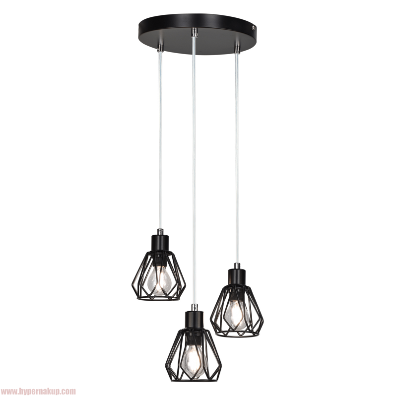 Visiaca lampa, čierna/kov, OKIRA TYP 1 Visiaca lampa, čierna/kov, OKIRA TYP 1