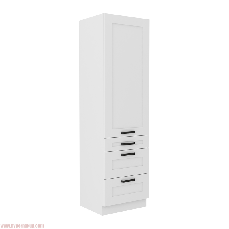 Vysoká skrinka, biela, LULA 60 DKS-210 3S 1F Vysoká skrinka, biela, LULA 60 DKS-210 3S 1F