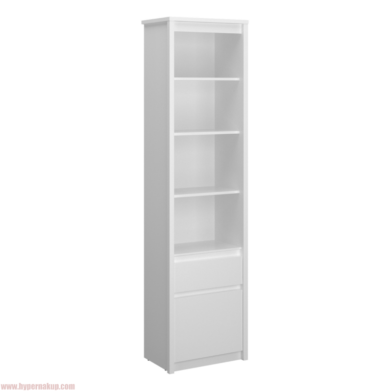 Otvorený regál 1D1S, biela, ERODIN Otvorený regál 1D1S, biela, ERODIN