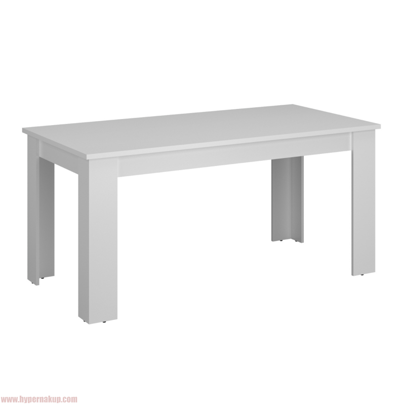 Jedálenský rozkladací stôl, biela, 160-210x90 cm, ERODIN Jedálenský rozkladací stôl, biela, 160-210x90 cm, ERODIN