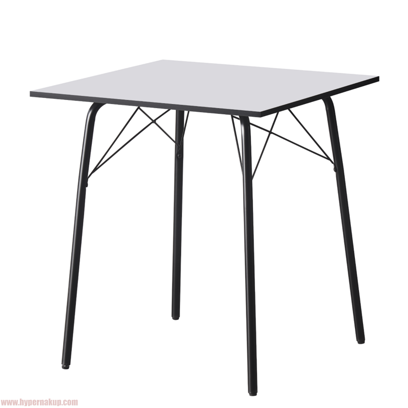 Jedálenský stôl, biela/čierna, 70x70x75 cm, NALAK TYP 1 Jedálenský stôl, biela/čierna, 70x70x75 cm, NALAK TYP 1