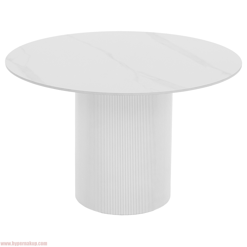 Jedálenský stôl, biely mramor/MDF, priemer 120 cm, MAHIR TYP 1 Jedálenský stôl, biely mramor/MDF, priemer 120 cm, MAHIR TYP 1