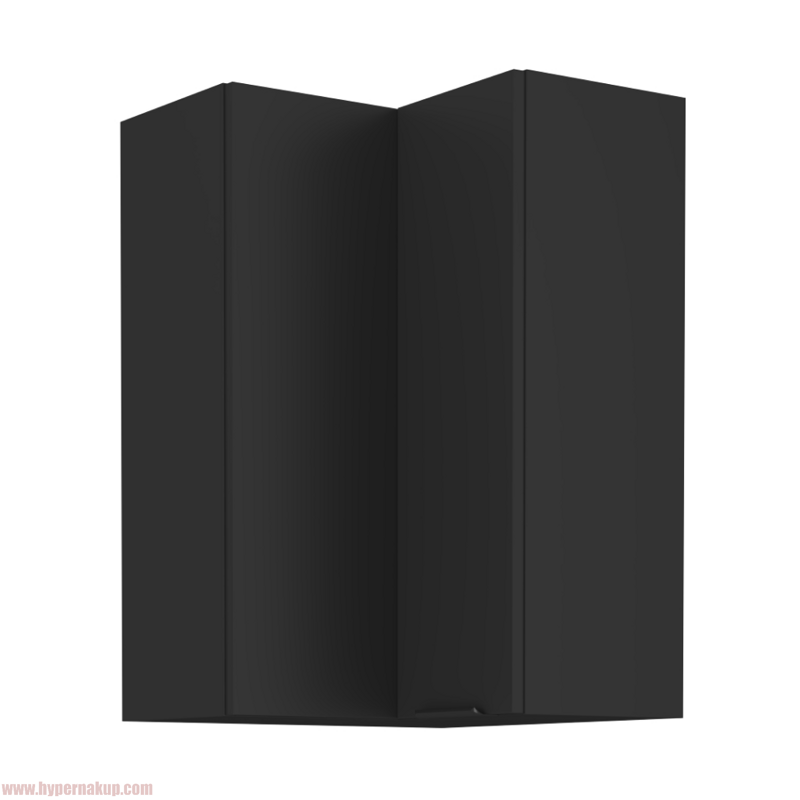 Horná rohová skrinka, čierna, SIBER 60x60 GN-90 2F Horná rohová skrinka, čierna, SIBER 60x60 GN-90 2F