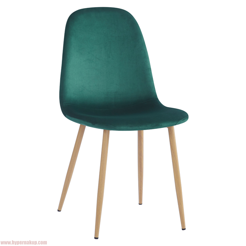 Stolička, smaragdová Velvet látka/buk, LEGA NEW Stolička, smaragdová Velvet látka/buk, LEGA NEW