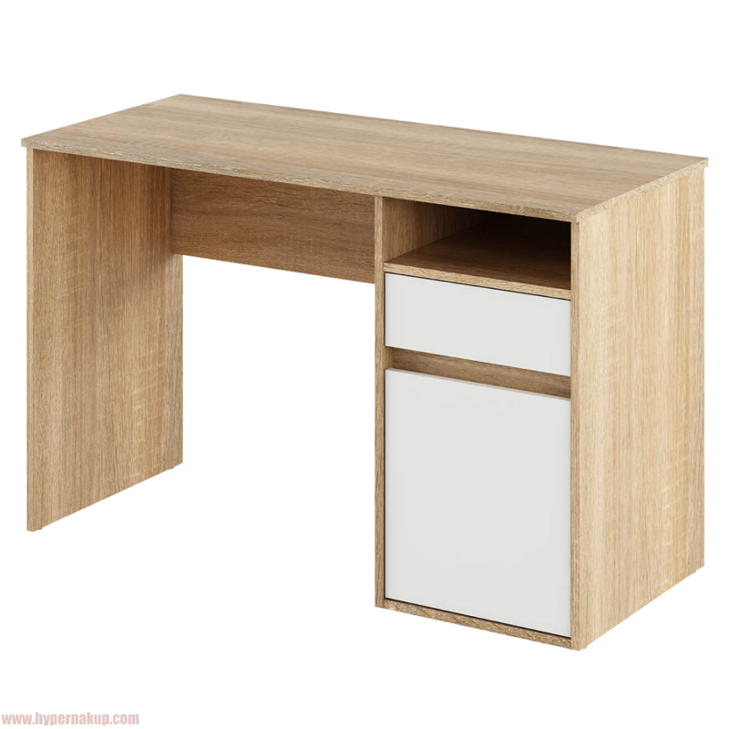 PC stôl, dub sonoma/biela, BILI NEW PC stôl, dub sonoma/biela, BILI NEW