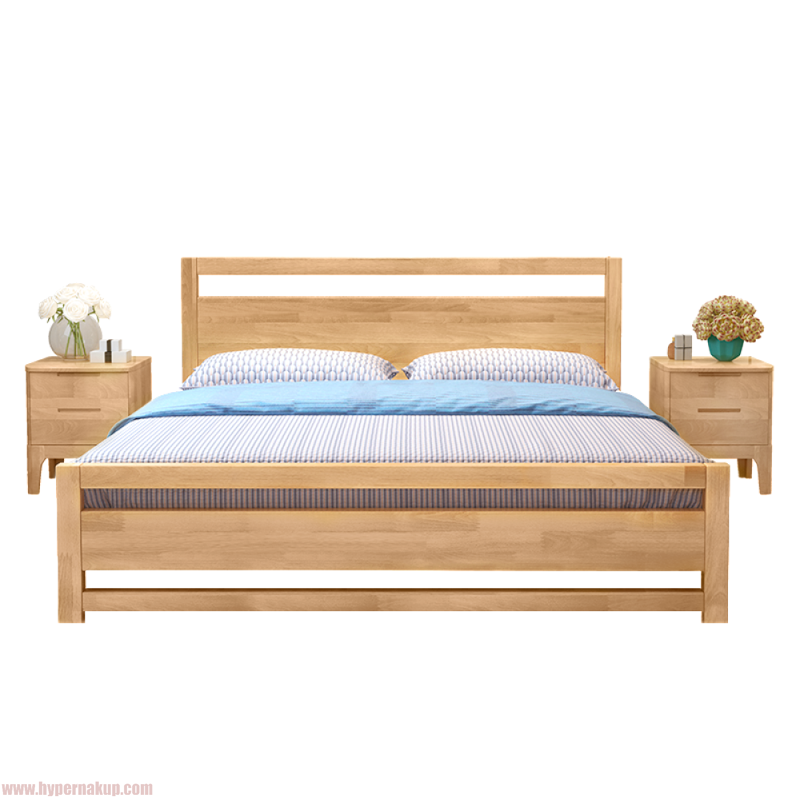 Manželská posteľ, 180x200, masívne drevo, prírodná, SHEILA