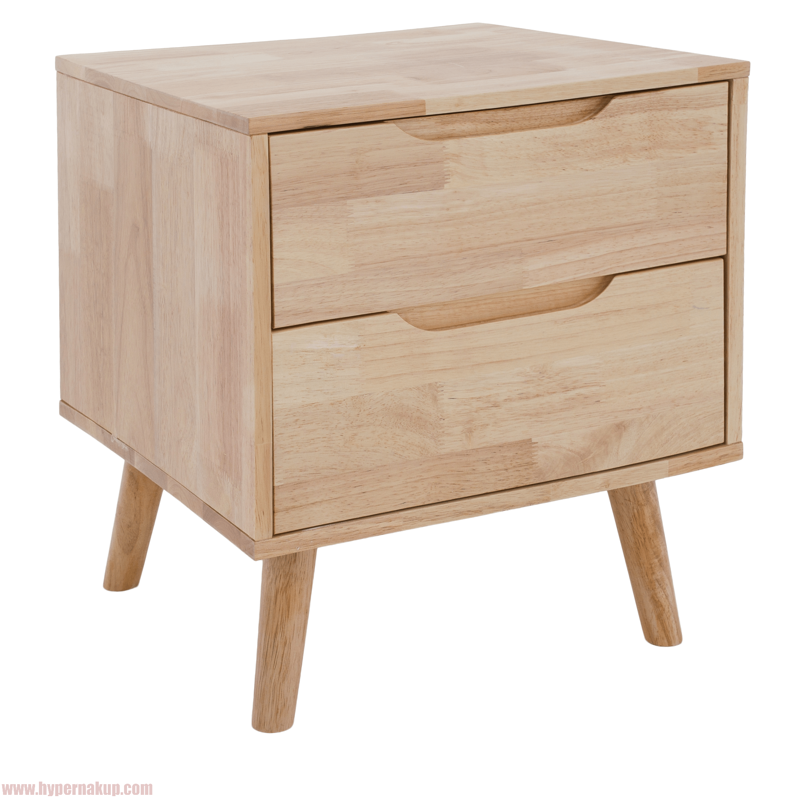 Nočný stolík, masívne drevo, prírodná, BRUNI