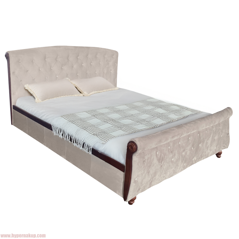 Posteľ s úložným priestorom, 180x200, sivohnedá Taupe Velvet látka, BARETO Posteľ s úložným priestorom, 180x200, sivohnedá Taupe Velvet látka, BARETO