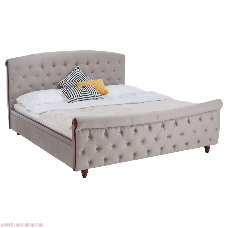 Posteľ s úložným priestorom, 180x200, sivohnedá Taupe Velvet látka, BARETO Posteľ s úložným priestorom, 180x200, sivohnedá Taupe Velvet látka, BARETO