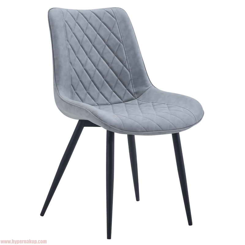 Stolička, sivá ekokoža/čierna, HARLAN