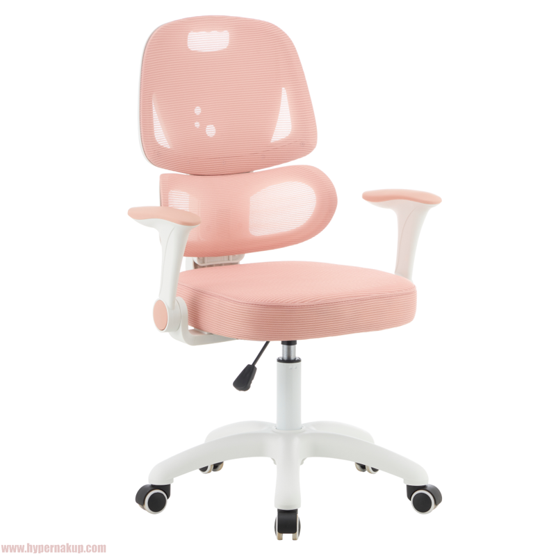 Otočná stolička, ružová/biela, LISTER