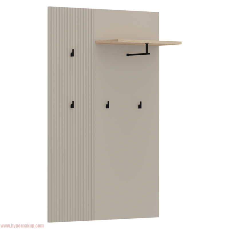 Vešiakový panel 85, sivohnedá Taupe/dub silverjack, DOMCA